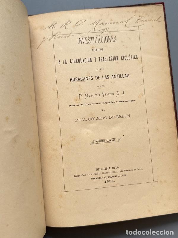 Libros antiguos: Huracanes de las Antillas, Benito Vi&ntilde;es - La Habana, 1895
