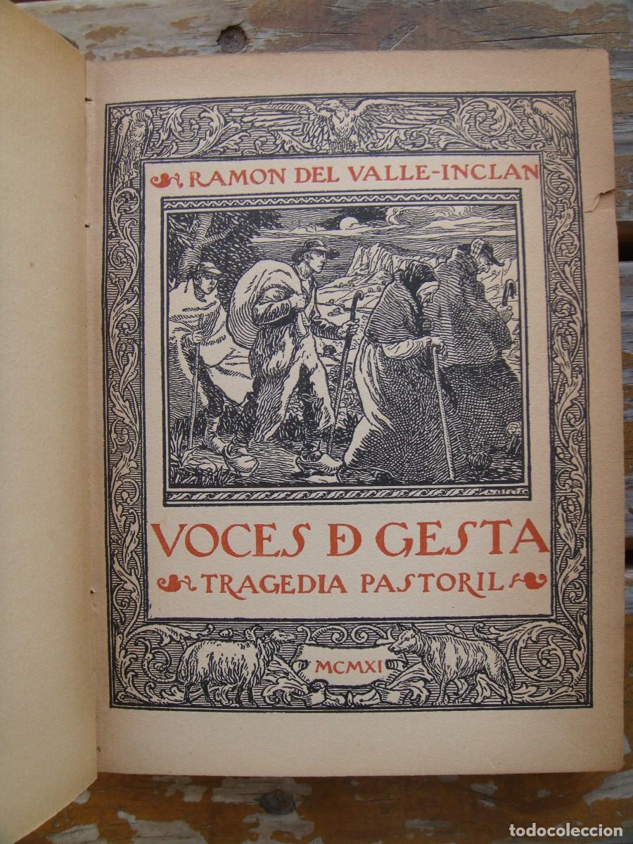 Libros antiguos: Ram&oacute;n del Valle-Inc&aacute;n: VOCES DE GESTA. Primera edicion