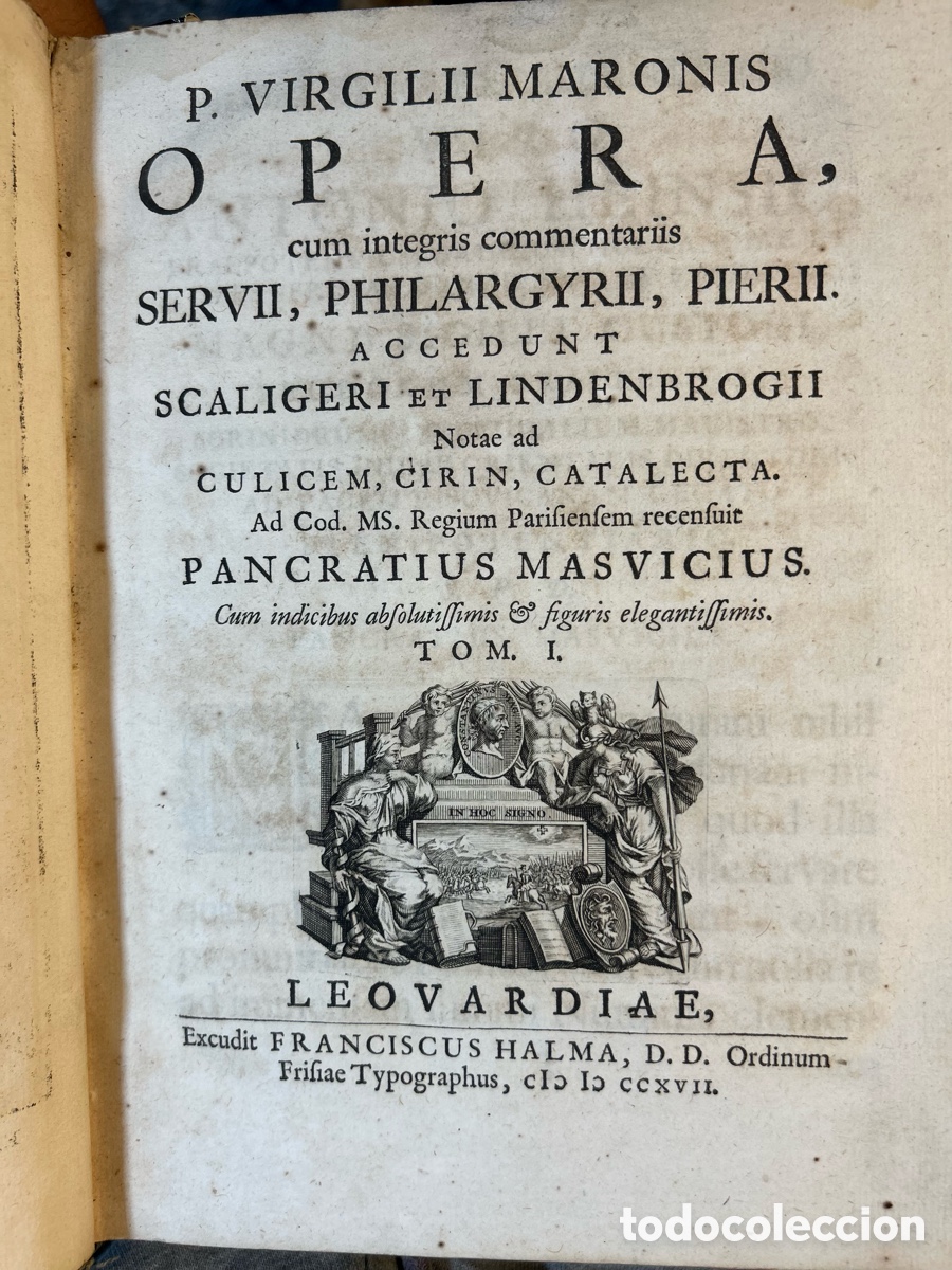 Libros antiguos: VIRGILII MARONIS OPERA 1717 - B4 - Foto 6