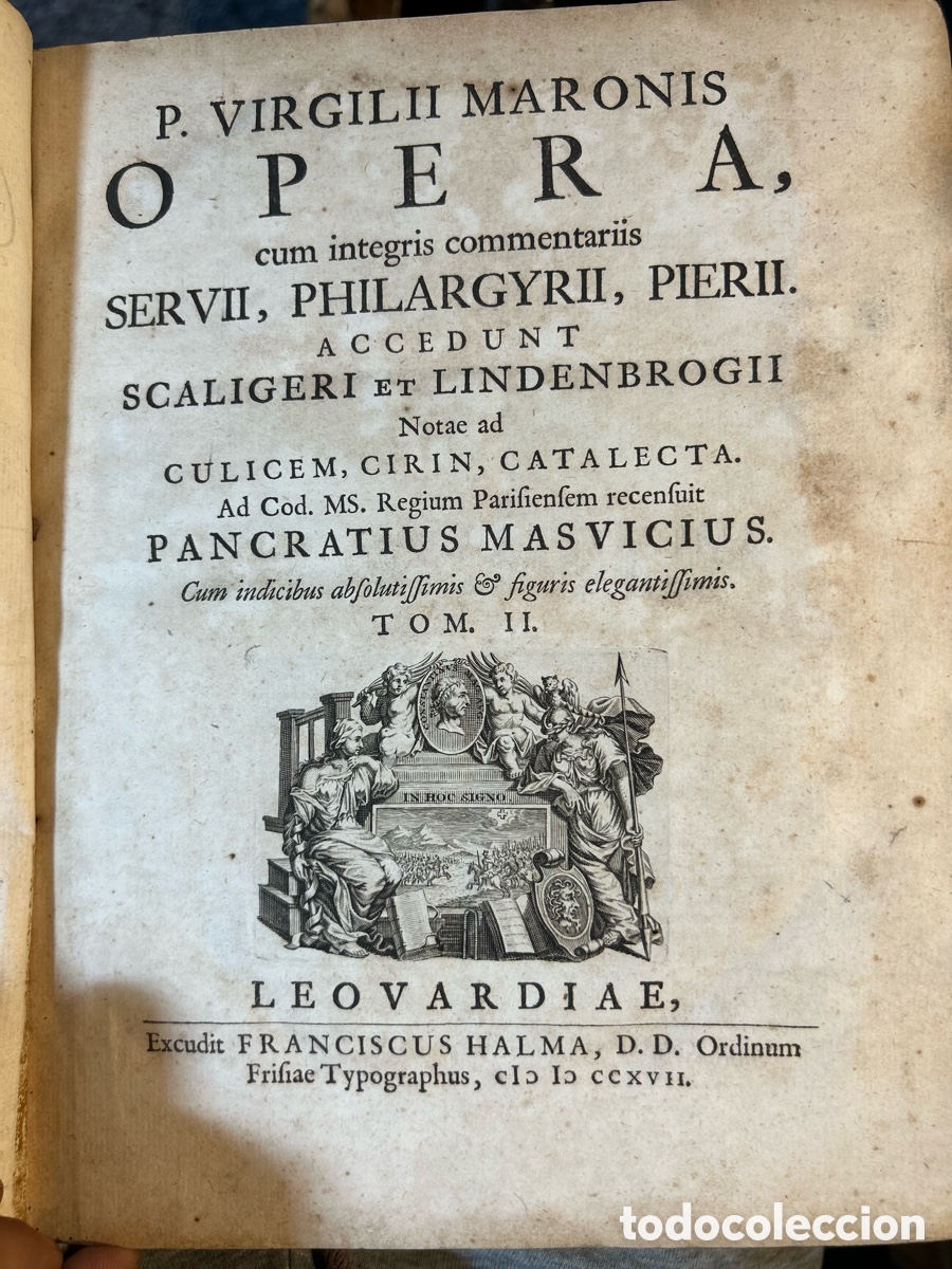 Libros antiguos: VIRGILII MARONIS OPERA 1717 - B4 - Foto 7