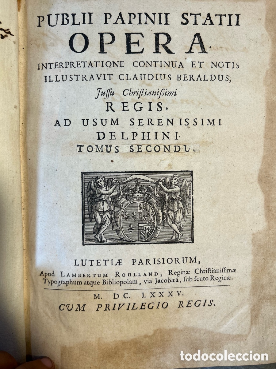Libros antiguos: OPERA PUBLII PAPINII STATII - 1685 - B4 - Foto 6