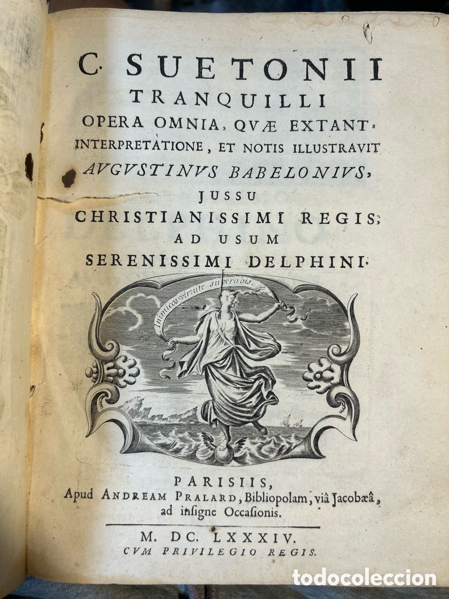 Libros antiguos: SUETONII OPERA OMNIA - 1684 - B4 - Foto 8