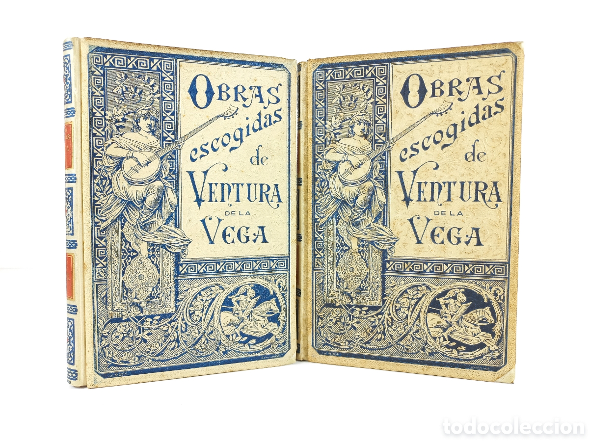 Libros antiguos: Obras Escogidas de Ventura de la Vega. Montaner y Simon Editores, 1894. COMPLETO. Ilustrado.