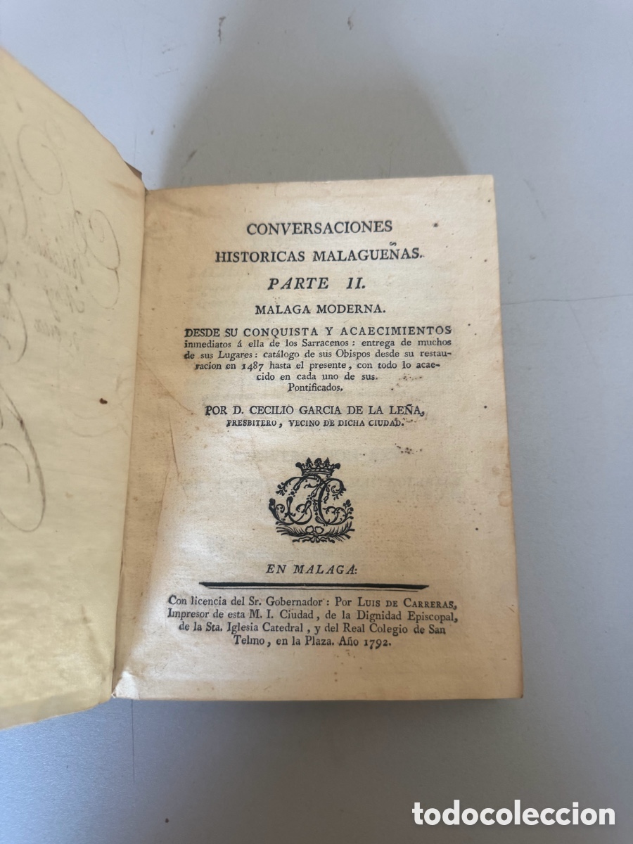 Libros antiguos: CONVERSACIONES HISTORICAS MALAGUE&Ntilde;AS, PARTE II - Foto 2