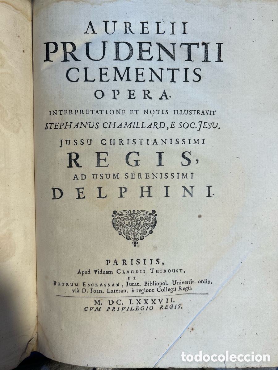 Libros antiguos: AURELII PRUDENTII CLEMENTIS OPERA - 1687-B4 - Foto 7