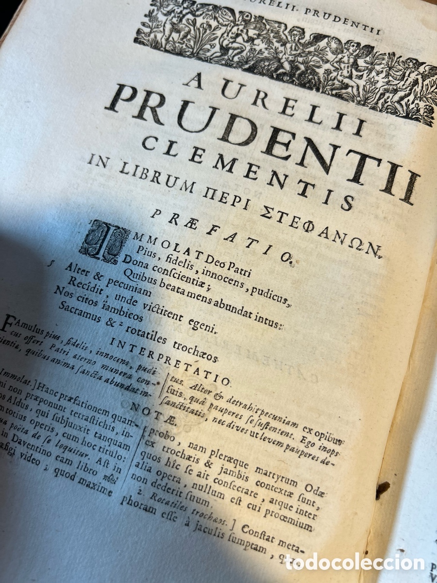 Libros antiguos: AURELII PRUDENTII CLEMENTIS OPERA - 1687-B4 - Foto 9