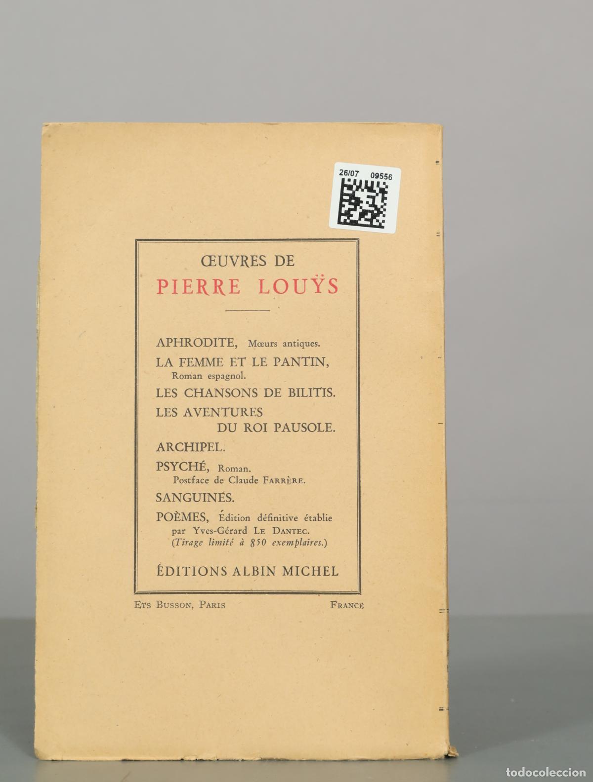 Libros antiguos: Psych&eacute; - Pierre Lou&yuml;s - &Eacute;ditions Albin Michel - Foto 2