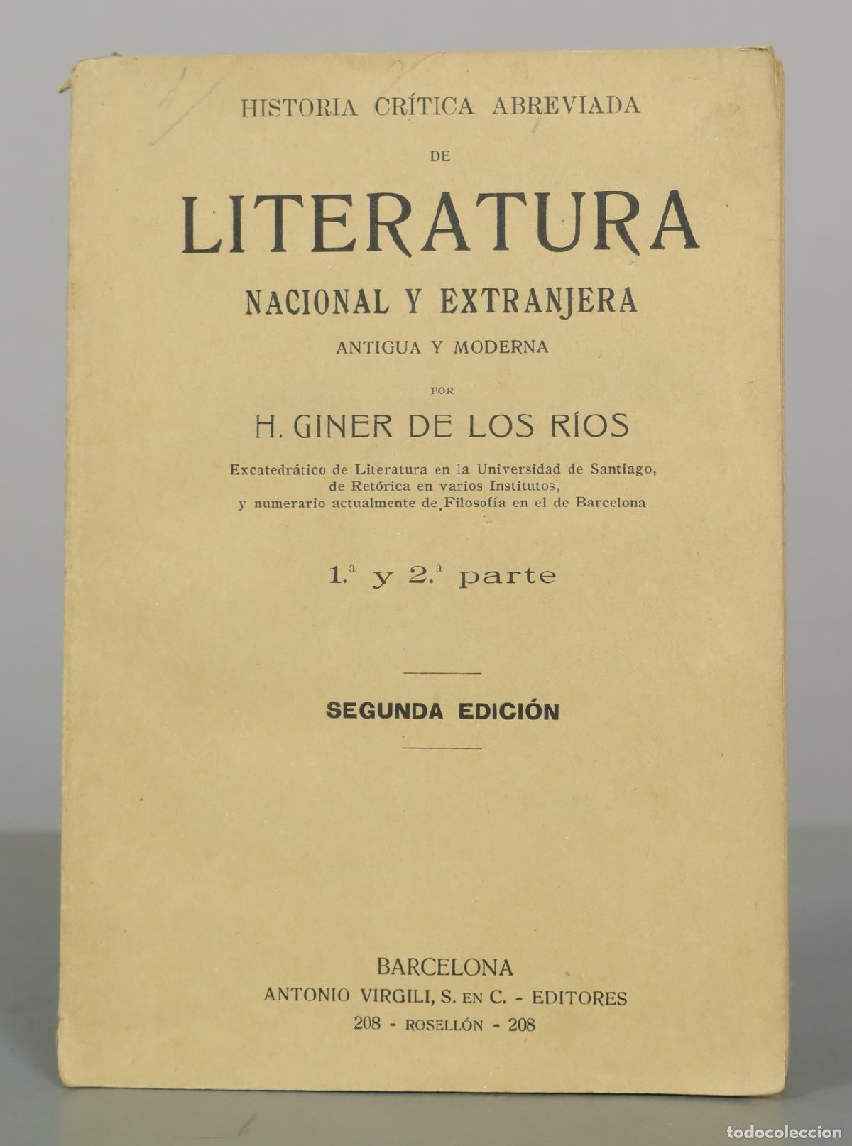 Libros antiguos: Historia de la literatura espa&ntilde;ola - James Fitzmaurice-Kelly