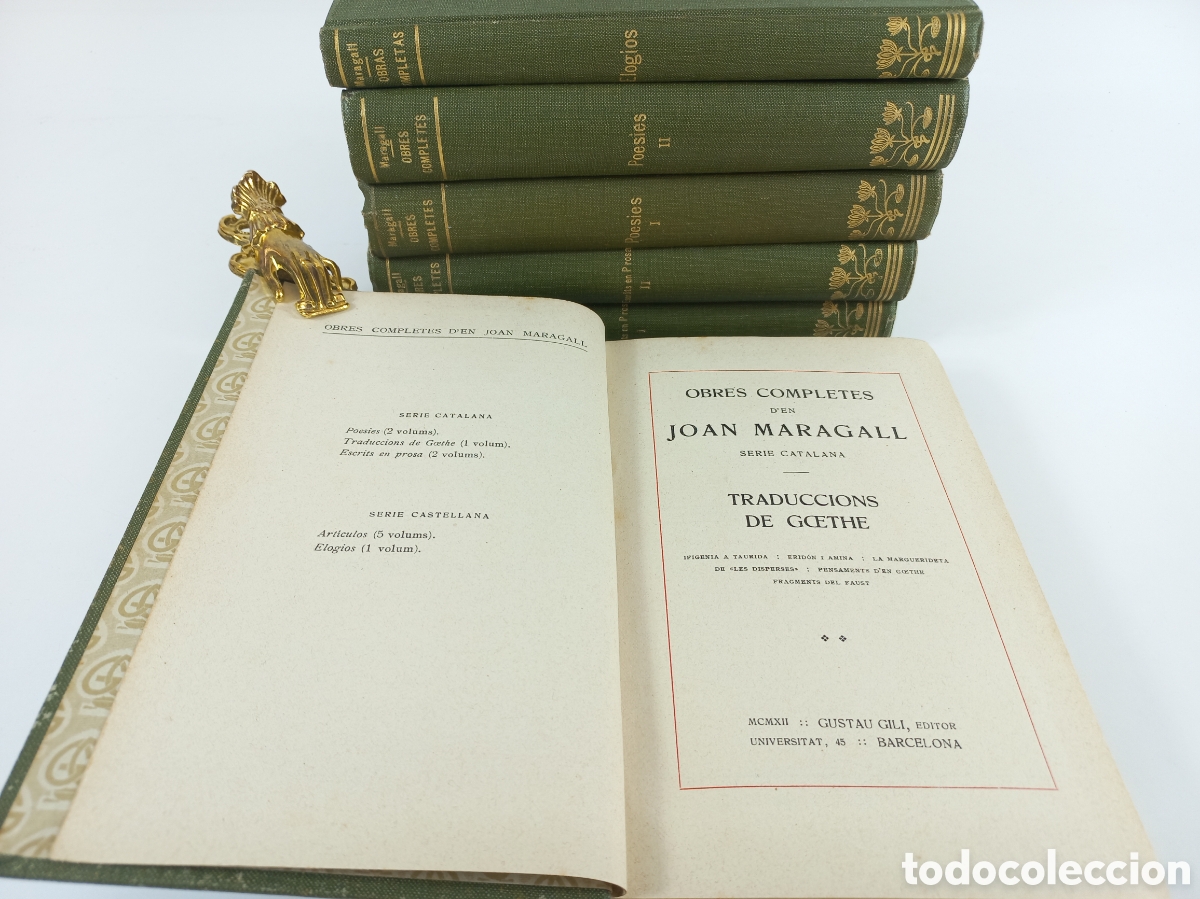Libros antiguos: Obres Completes Joan Maragall. Gili. 6 vol. - Foto 5