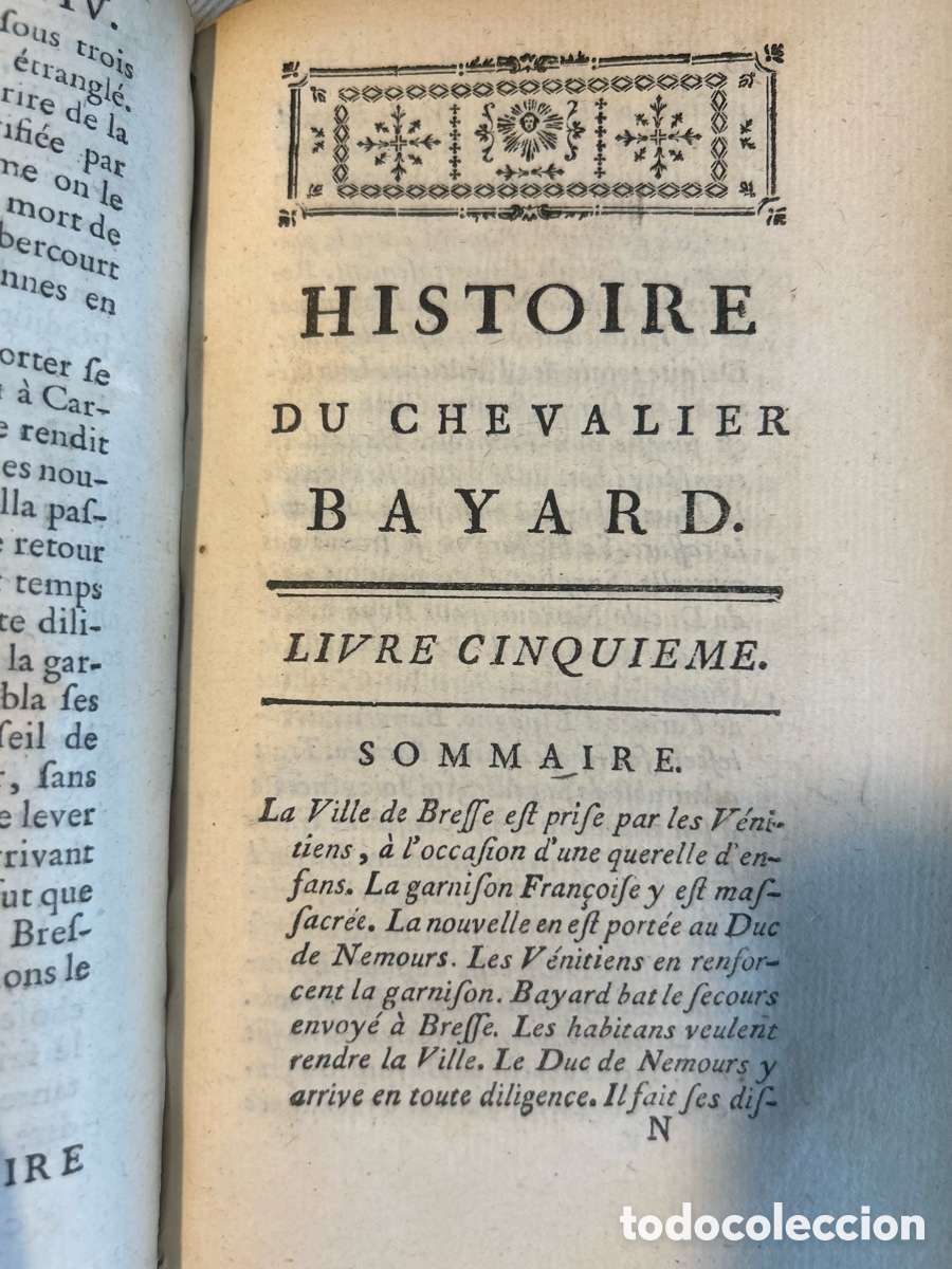 Libros antiguos: HISTOIRE DU CHEVALIER BAYARD - 1773 - B5 - Foto 5
