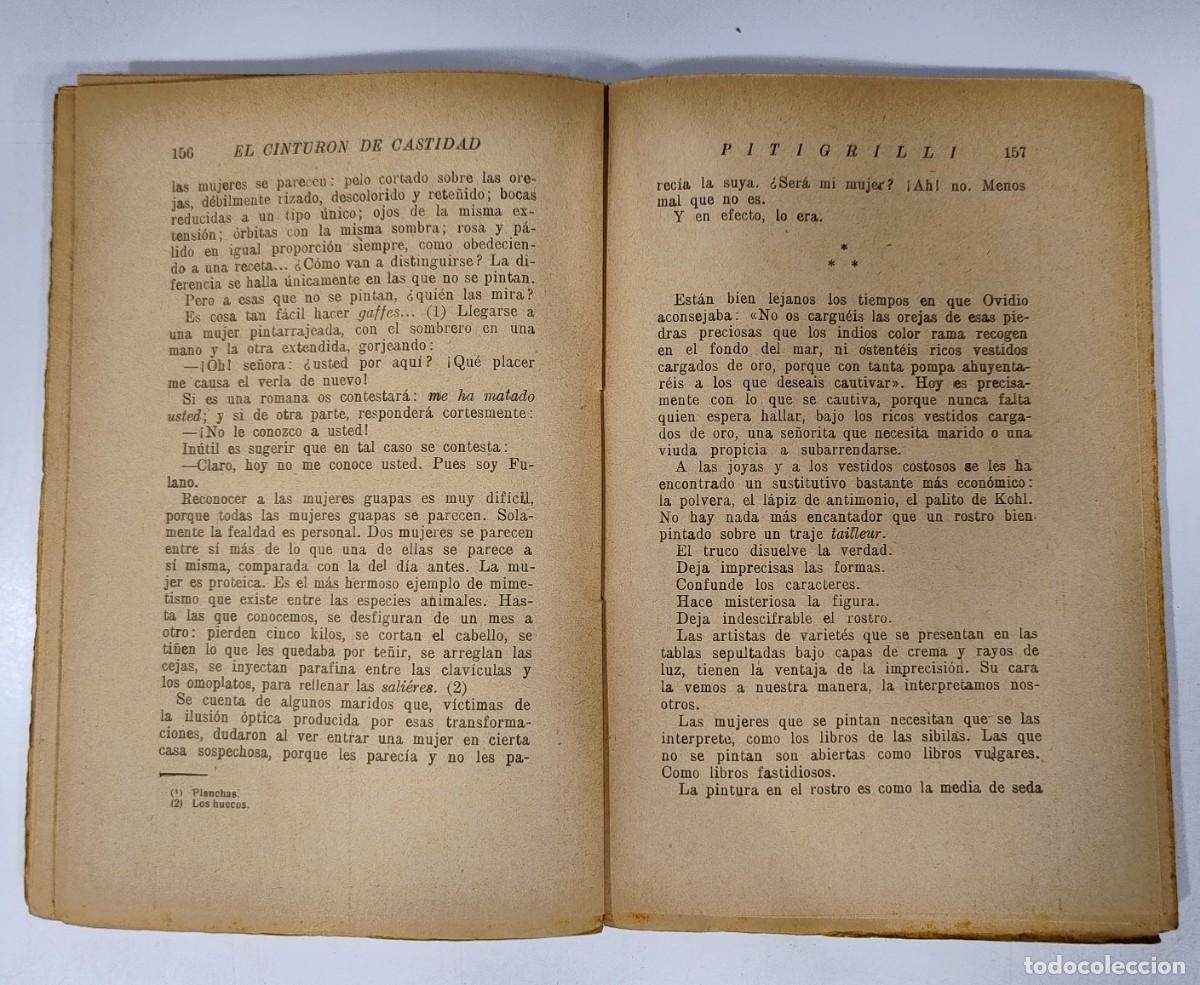 Libros antiguos: Pitigrilli. El cintur&oacute;n de Castidad. Editorial B. Bauz&aacute;. - Foto 4