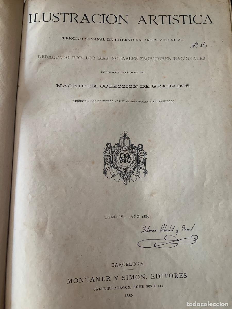 Libros antiguos: La Ilustraci&oacute;n art&iacute;stica 1885 - Foto 3