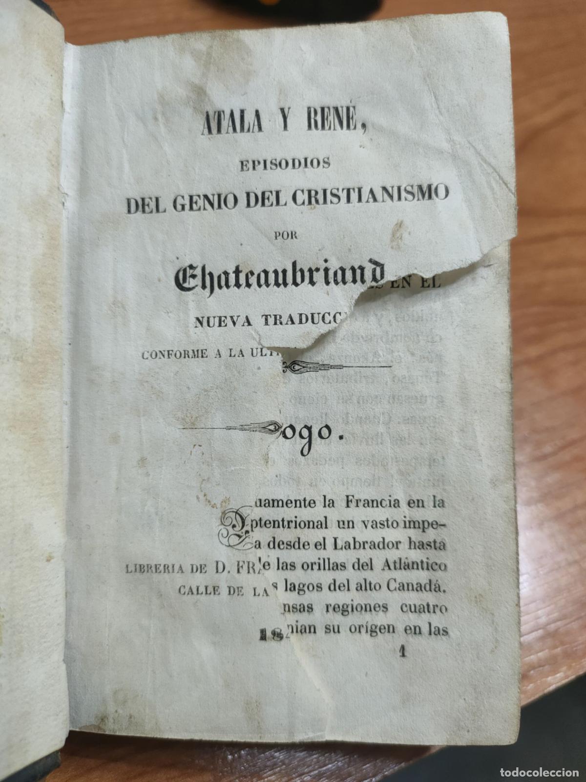 Libros antiguos: Atala y Ren&eacute; - Chateaubriand - Foto 2