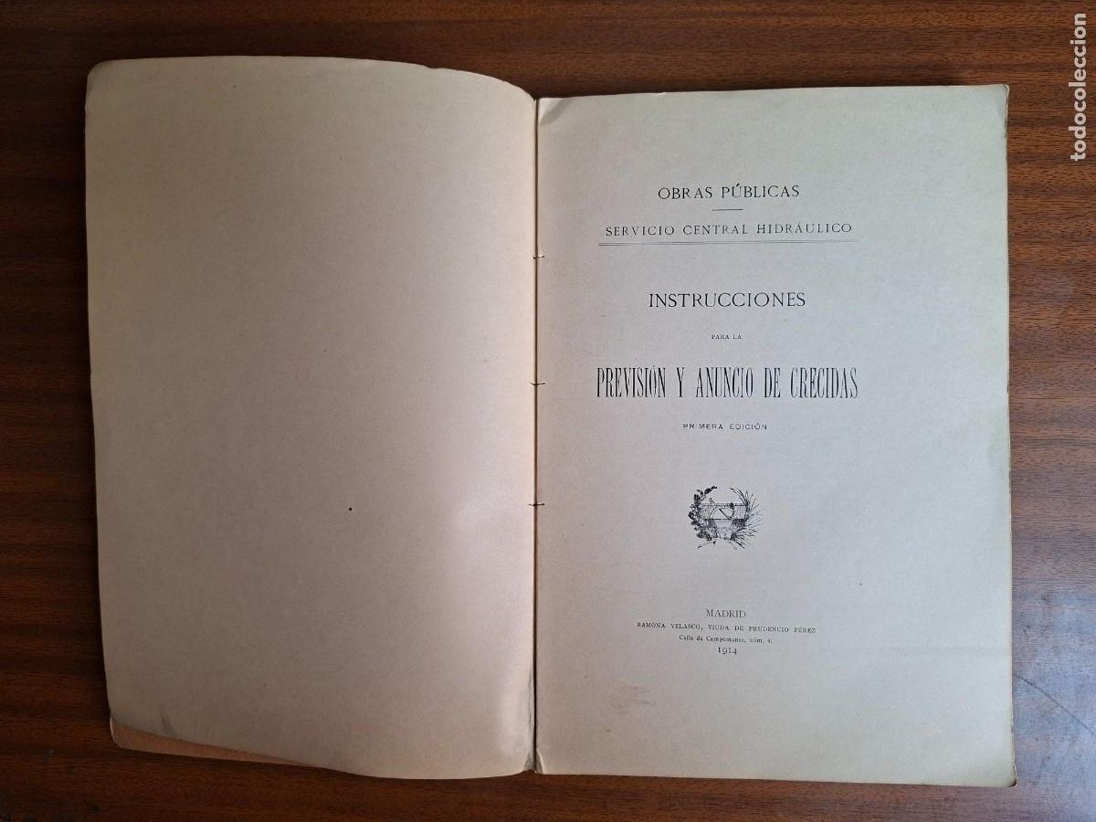 Libros antiguos: Instrucciones para la previsi&oacute;n y anuncio de crecidas - Foto 7