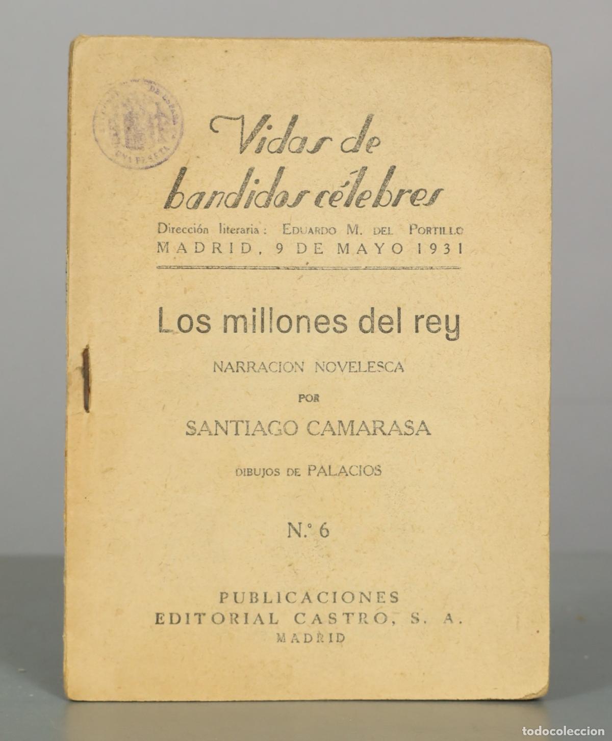 Libros antiguos: los millones del rey. CAMARASA. CASTRO