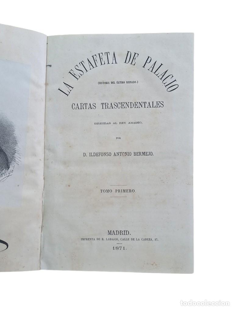 Libros antiguos: Bermejo, Ildefonso Antonio.- LA ESTAFETA DE PALACIO - Foto 4
