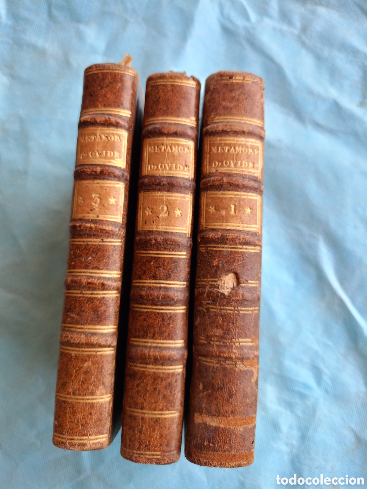Libros antiguos: M&Eacute;TAMORPHOSES D' OVIDIO. A&Ntilde;O 1787. METAMORFOSIS DE OVIDIO. 3 TOMOS, COMPLETA