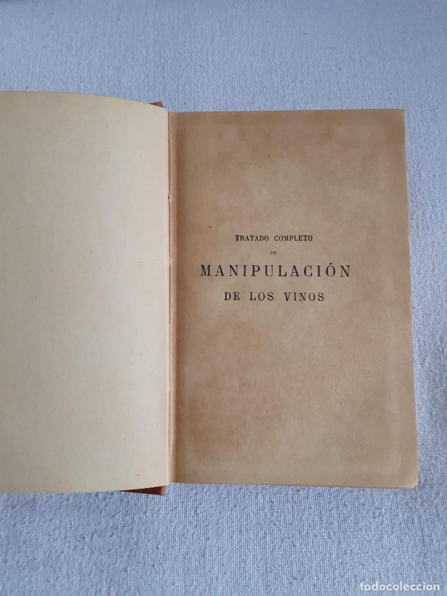 Libros antiguos: Manipulaci&oacute;n de los Vinos. Ed. Garnier - Foto 4