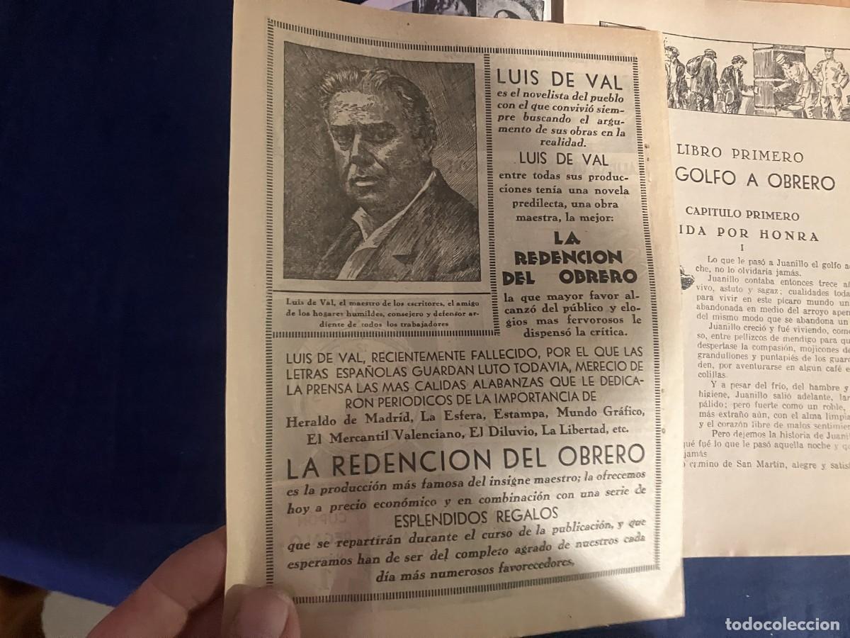 Libros antiguos: LA REDENCION DEL OBRERO DE LUIS DEL VAL. COMPLETA! - Foto 3