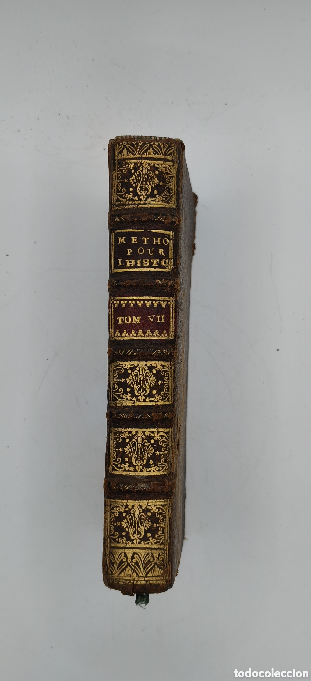 Libros antiguos: Libro antiguo 1735. Tomo VII. M&Eacute;THODE POUR &Eacute;TUDIER L'HISTOIRE - Lenglet du Fresnoy. Piel y oro.
