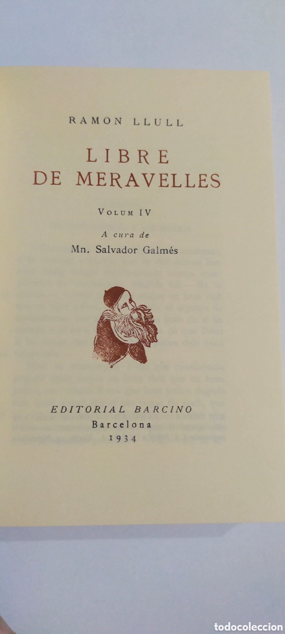 Libros antiguos: Libre de meravelles, volum IV, Llull - Foto 4
