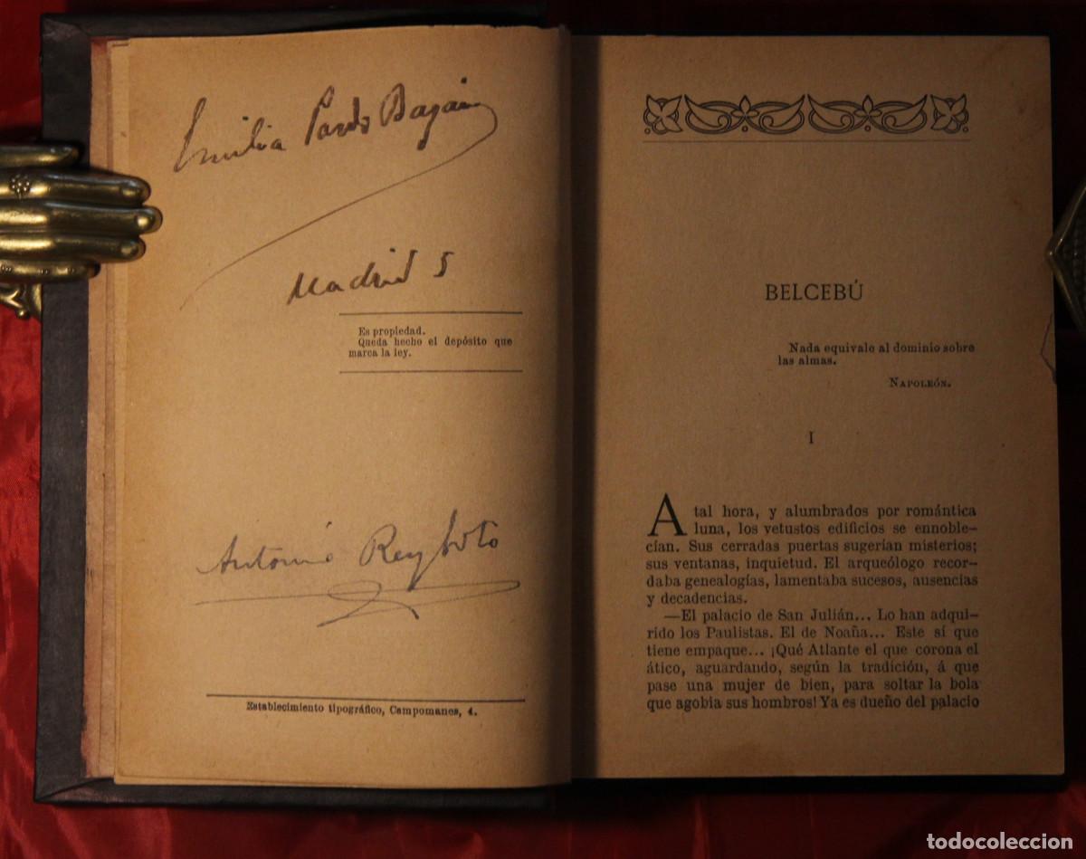 Libros antiguos: Emilia Pardo Baz&aacute;n - Belceb&uacute; - Firmado