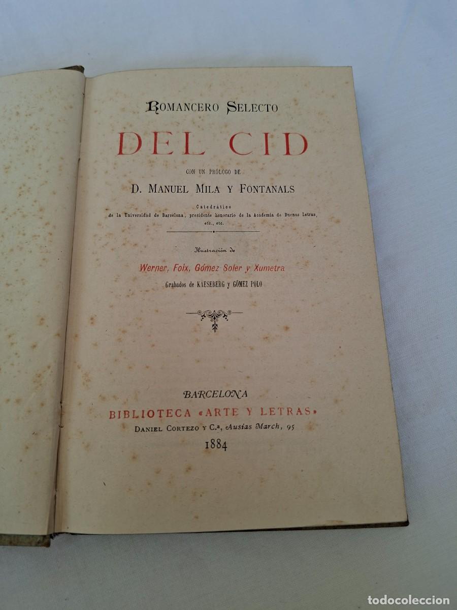 Libros antiguos: ROMANCERO SELECTO DEL CID - Foto 2