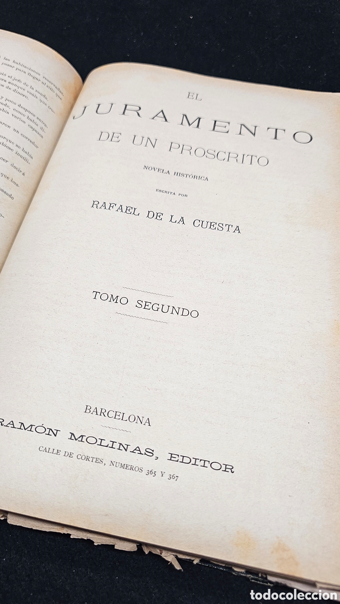 Libros antiguos: El juramento de un proscrito siglo XIX - Foto 12
