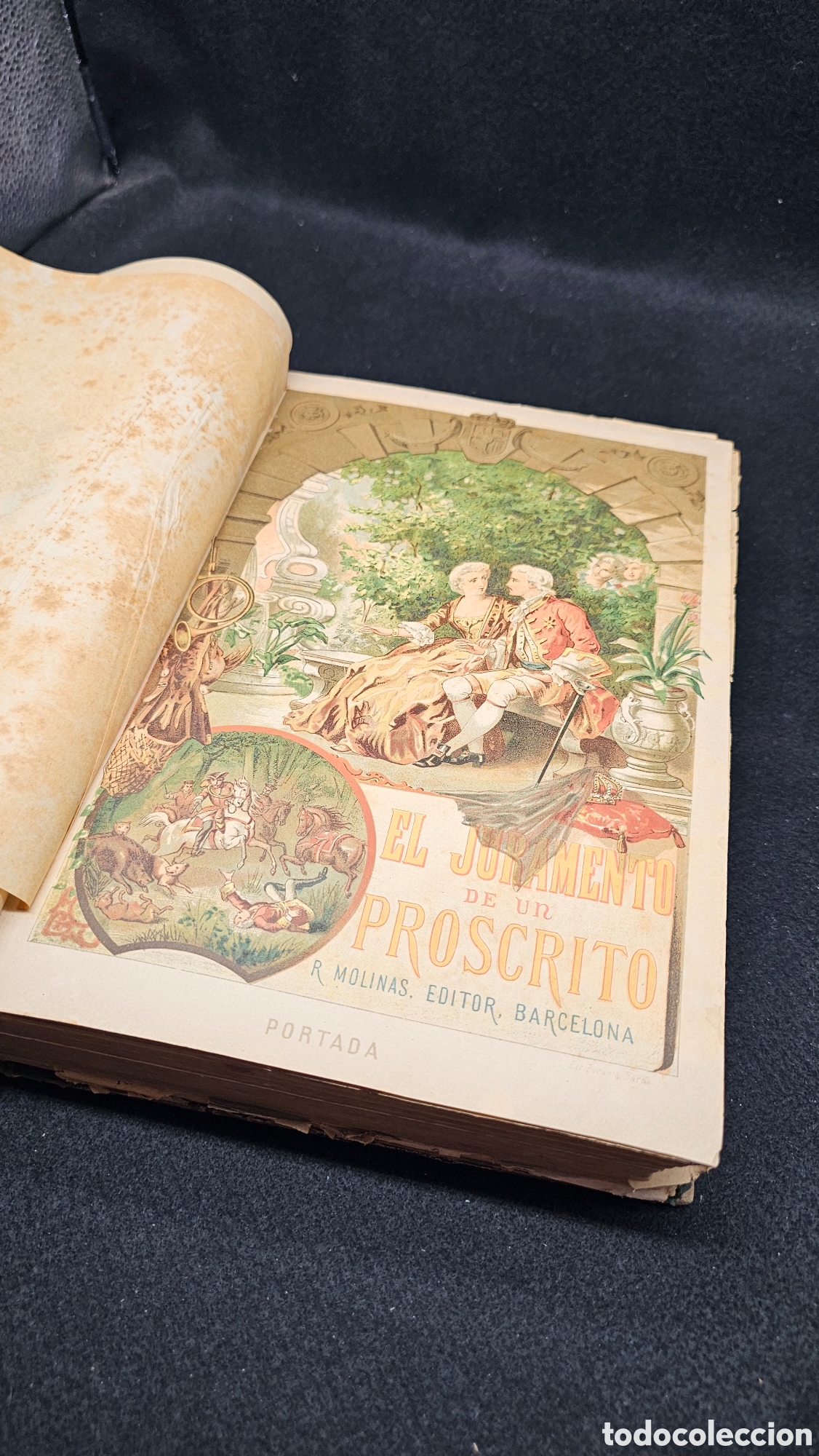 Libros antiguos: El juramento de un proscrito siglo XIX