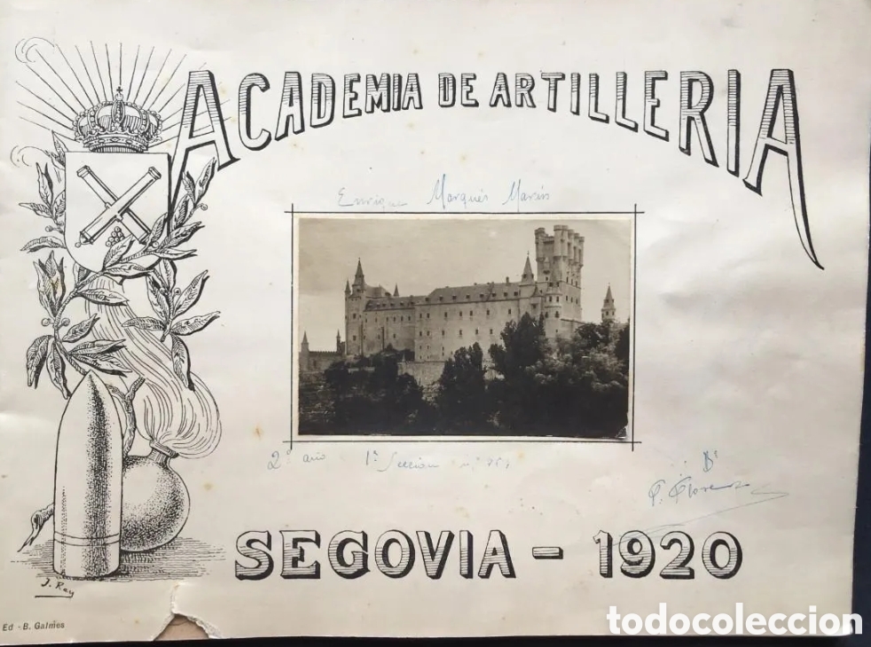 Libros antiguos: Album academia artiller&iacute;a Segovia 1920