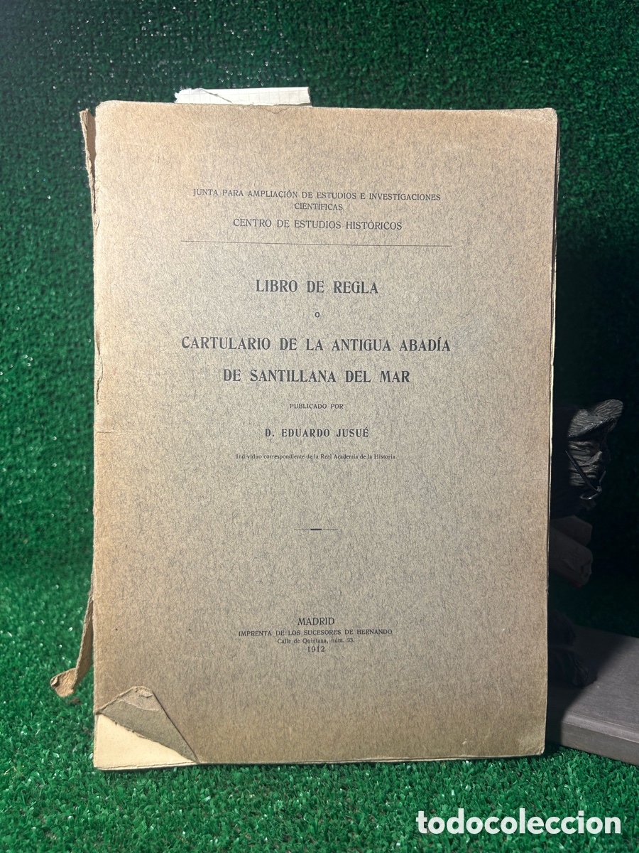 Libros antiguos: ANTIGUA ABADIA DE SANTILLANA DEL MAR - FIRMADO -B6