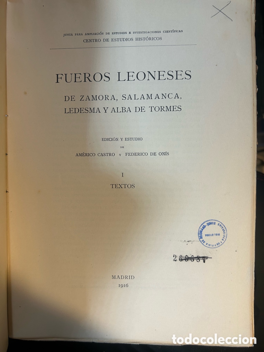 Libros antiguos: FUEROS LEONENSES - AMERICO CASTRO -B6 - Foto 4