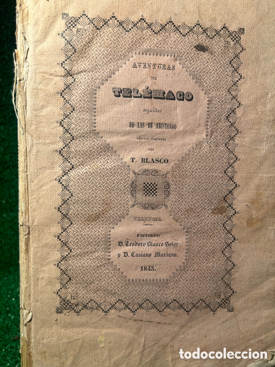 Libros antiguos: AVENTURAS DE TELEMACO - FENELON -B6 - Foto 2