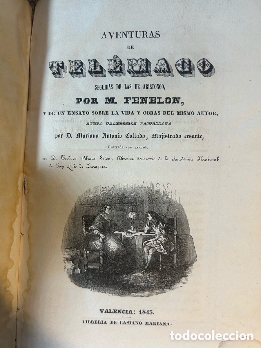 Libros antiguos: AVENTURAS DE TELEMACO - FENELON -B6 - Foto 7