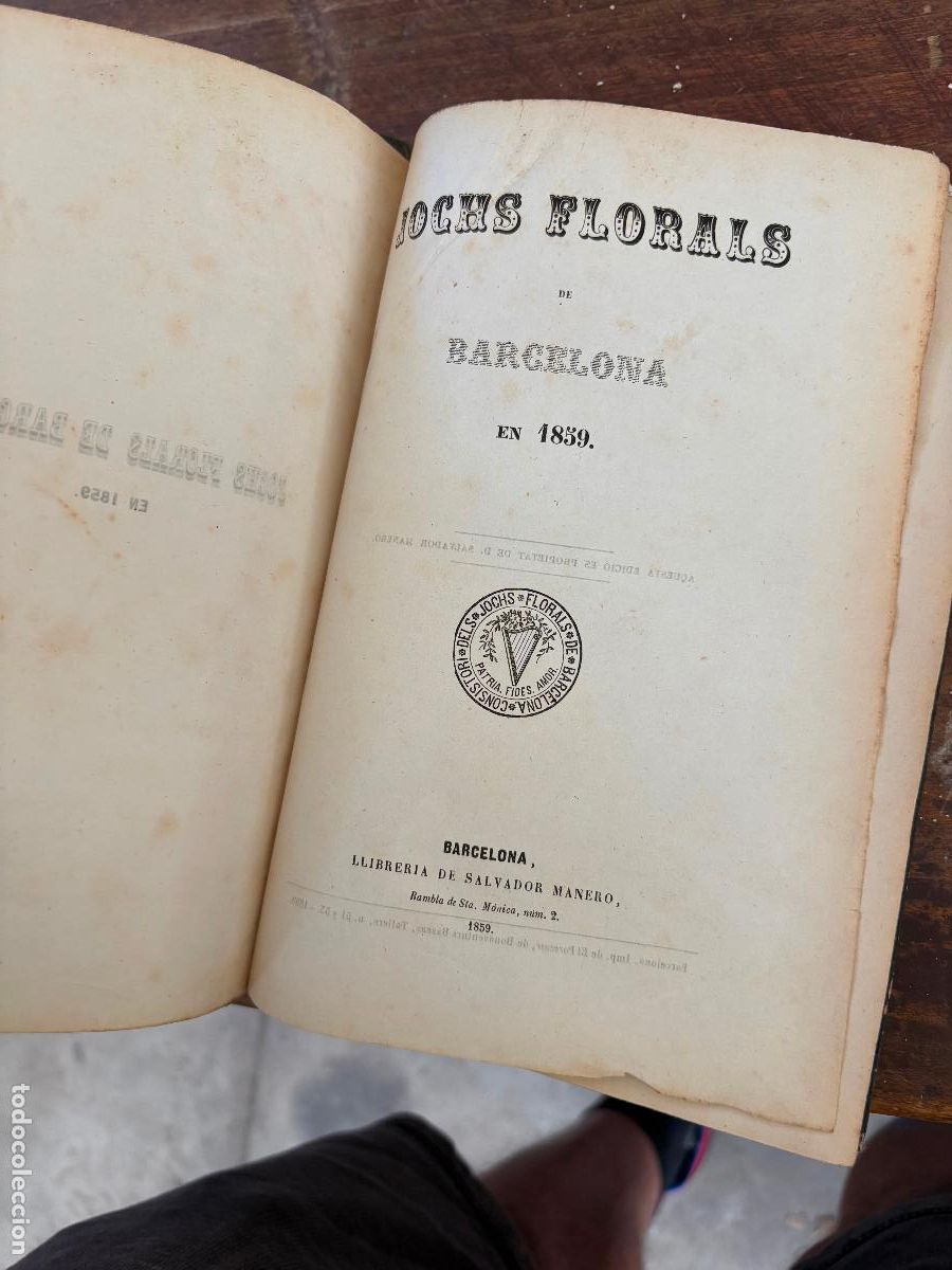 Libros antiguos: Jochs florals 1859-1862 barcelona