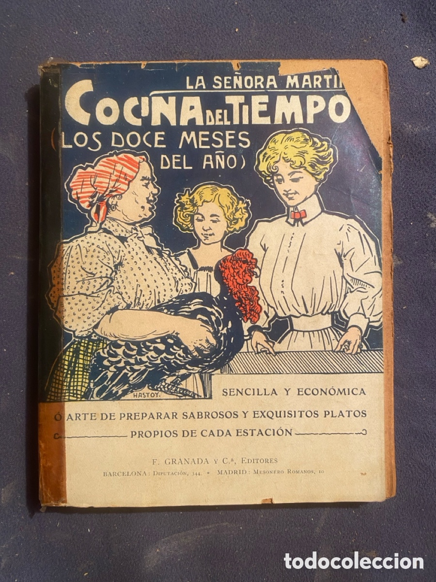 Antiquarische B&uuml;cher: LA SE&Ntilde;ORA MART&Iacute;N: - COCINA DEL TIEMPO, sencilla y econ&oacute;mica - (BARCELONA, s.f.)