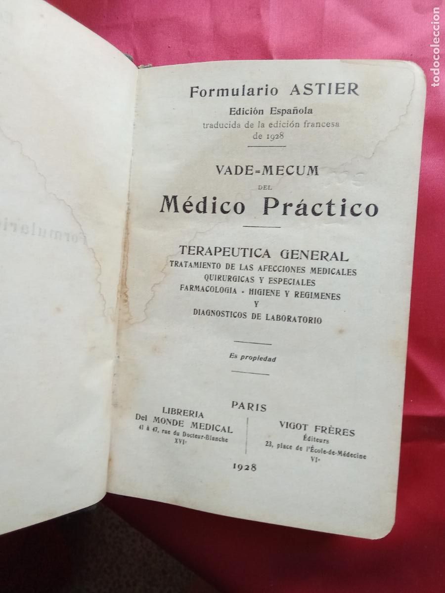 Libros antiguos: Formulario Astier, m&eacute;dico pr&aacute;ctico. 1928 REI.814 - Foto 4