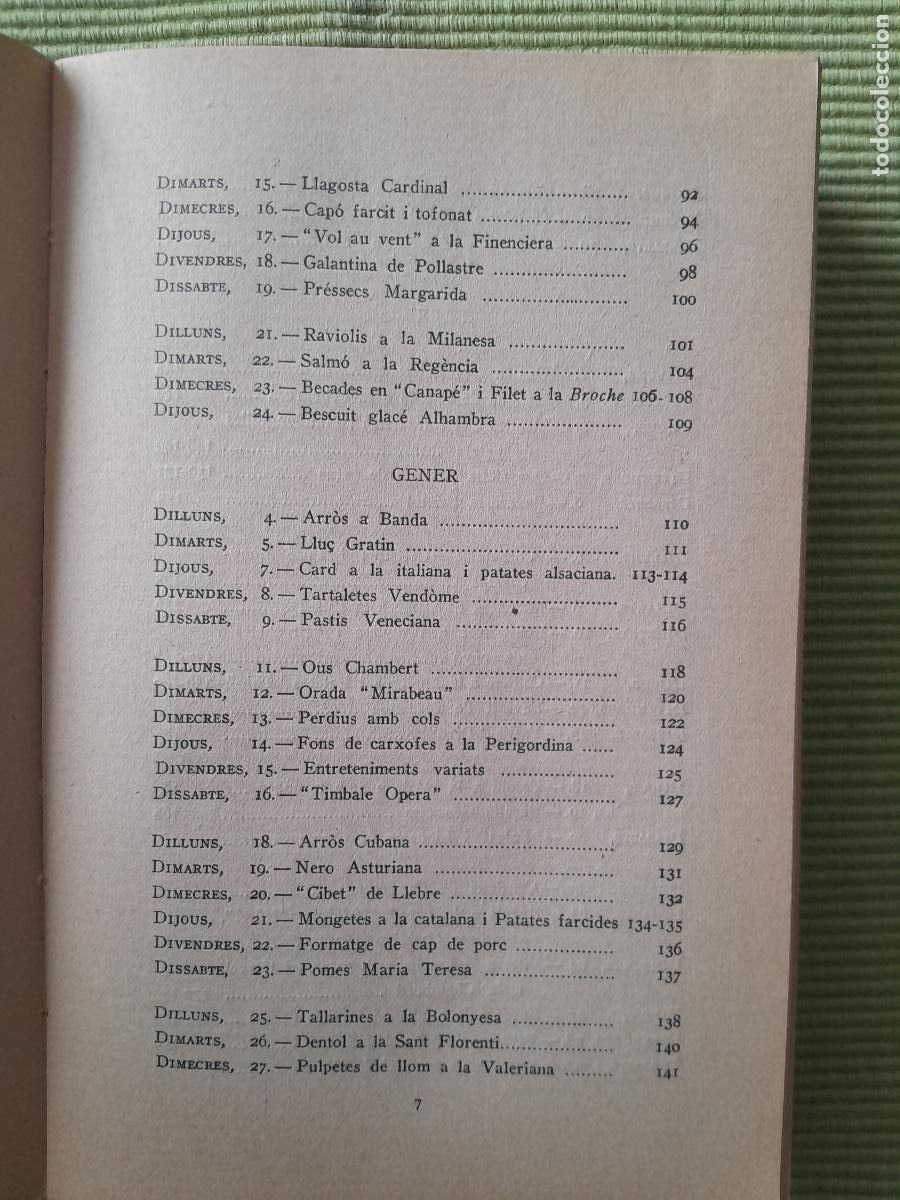 Libros antiguos: CLASSES DE CUINA. CURS 1925-1926. JOSEP RONDISSONI. - Foto 7