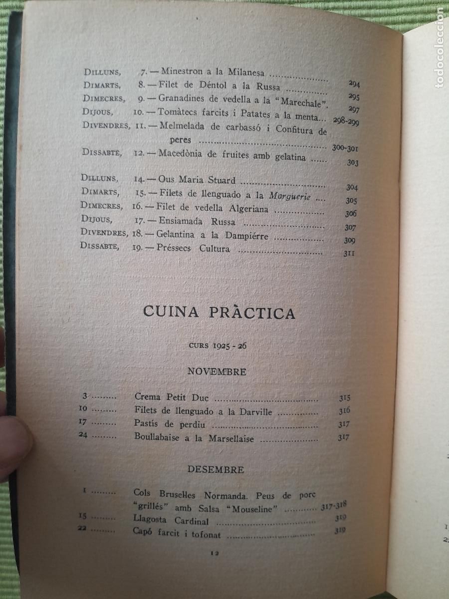 Libros antiguos: CLASSES DE CUINA. CURS 1925-1926. JOSEP RONDISSONI. - Foto 12