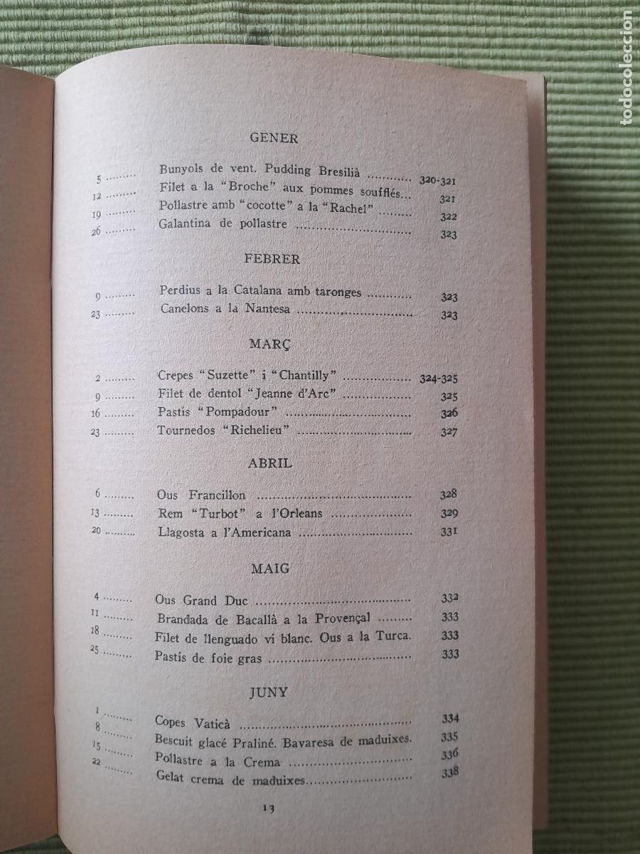 Libros antiguos: CLASSES DE CUINA. CURS 1925-1926. JOSEP RONDISSONI. - Foto 13