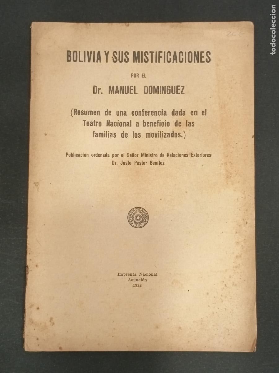 Libros antiguos: 1932 - MANUEL DOMINGUEZ. Bolivia y sus mistificaciones