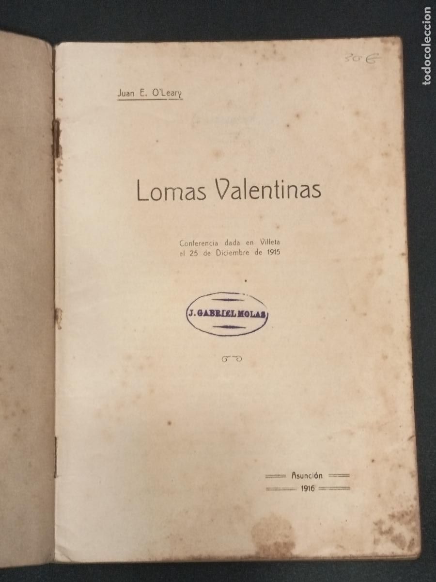 Libros antiguos: 1915 - JUAN E. O&acute;LEARY. Lomas Valentinas - Foto 2