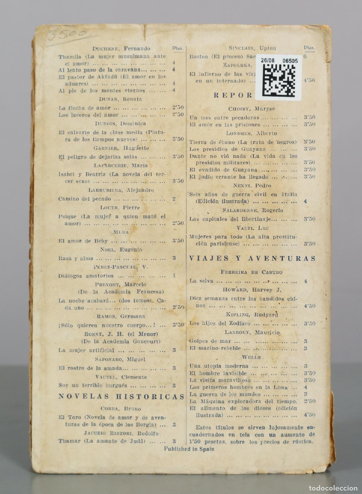 Libros antiguos: El cintur&oacute;n de castidad - Pitigrilli - Editorial B. Bauz&aacute; - Foto 2