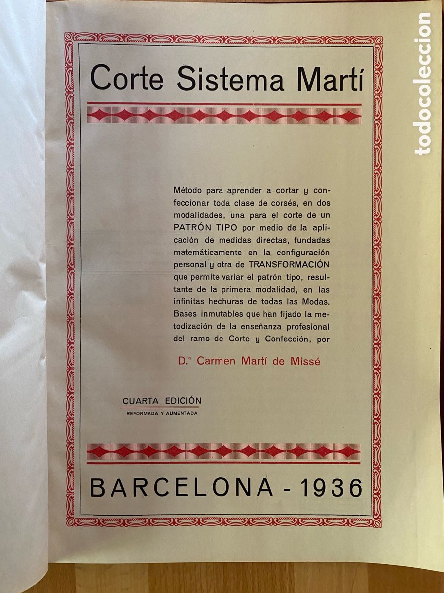Libros antiguos: Corte sistema Mart&iacute;: modister&iacute;a para se&ntilde;oras y ni&ntilde;as. Cors&eacute;s. 1936