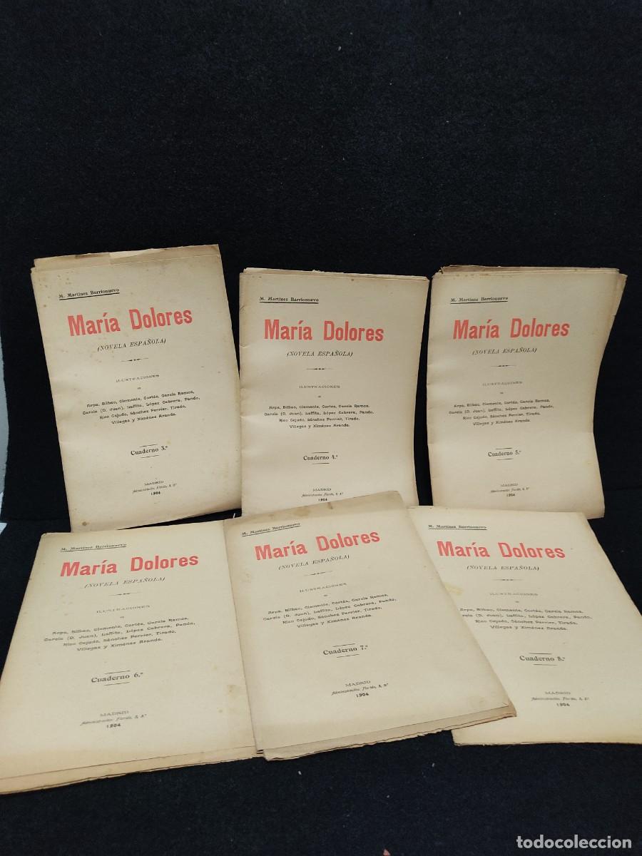 Libros antiguos: MAR&Iacute;A DOLORES - M. MART&Iacute;NEZ BARRIONUEVO - MADRID - 1904 - 6 CUADERNOS