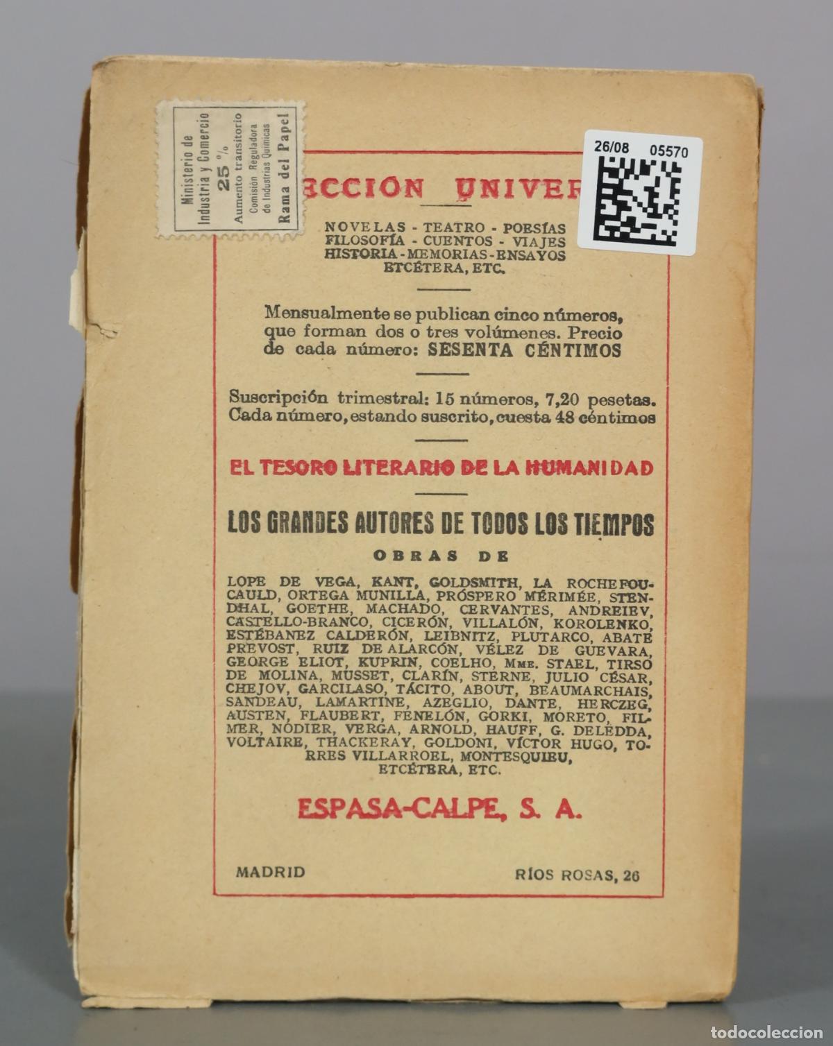 Libros antiguos: Tartar&iacute;n de Tarasc&oacute;n - Alfonso Daudet - Espasa-Calpe - Foto 2
