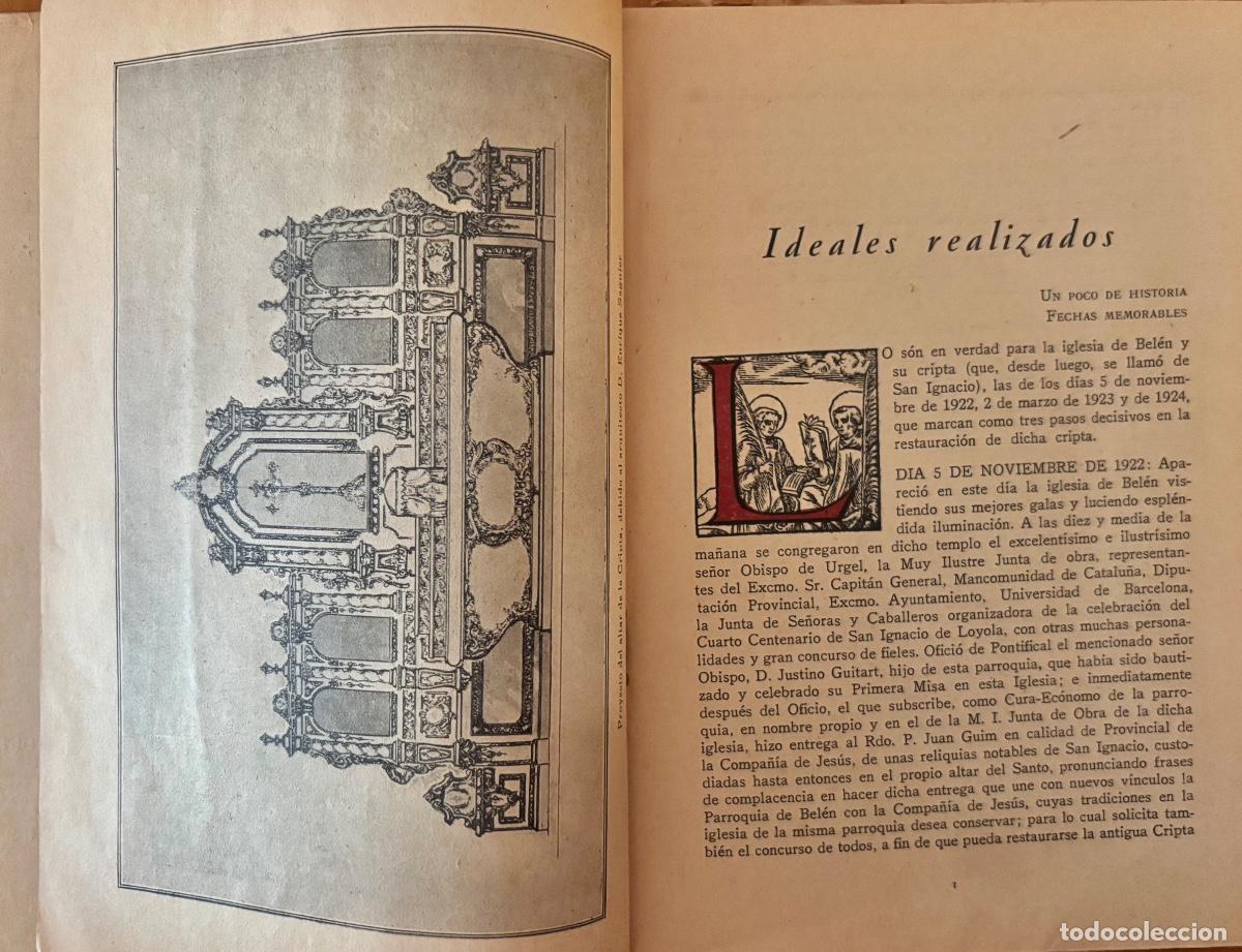 Libros antiguos: BARCELONA- PARROQUIA NUESTRA SE&Ntilde;ORA DE BELEN- CRIPTA DE SAN IGNACIO - 1925 - Foto 2