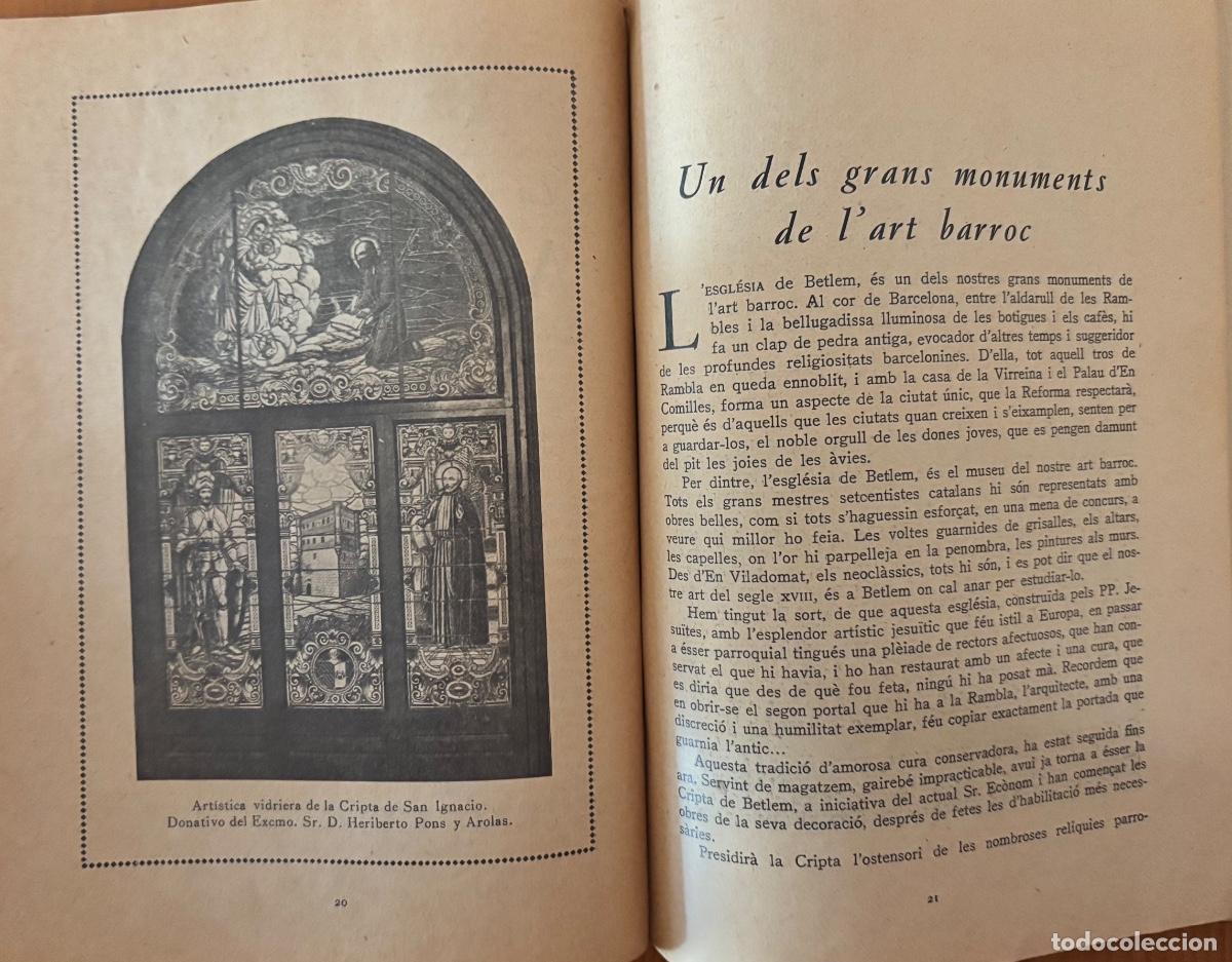 Libros antiguos: BARCELONA- PARROQUIA NUESTRA SE&Ntilde;ORA DE BELEN- CRIPTA DE SAN IGNACIO - 1925 - Foto 4