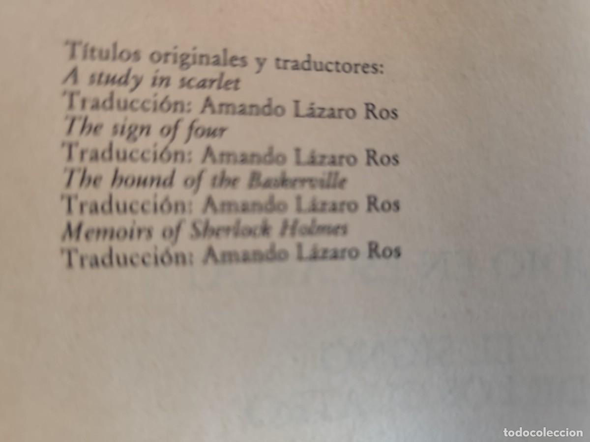 Libros antiguos: Sherlock Holmes - Obras completas - Foto 4