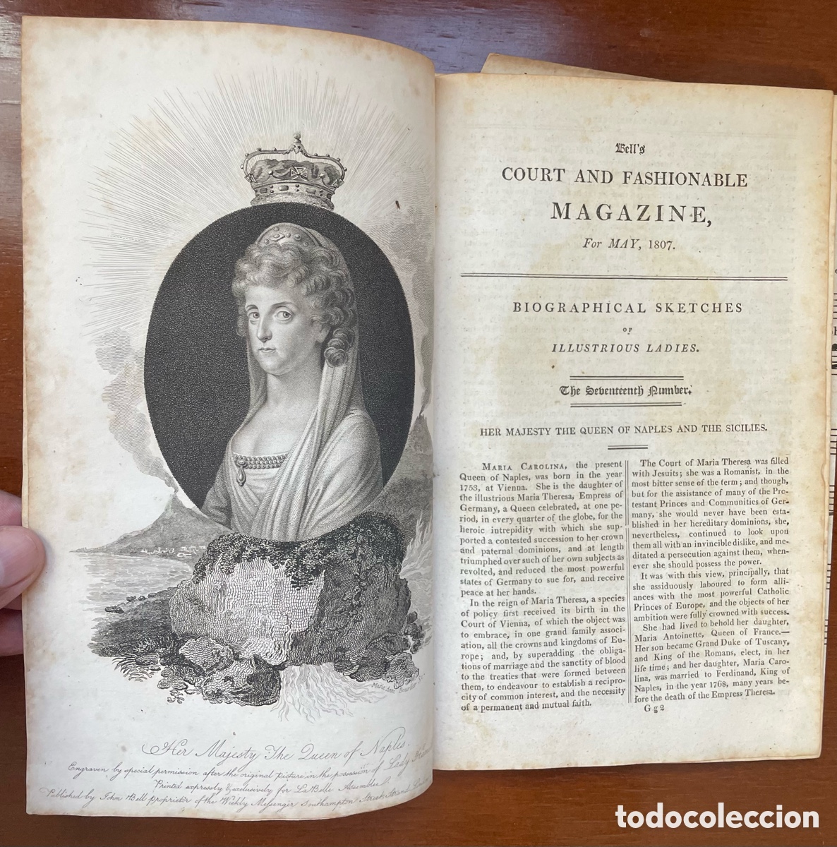 Libros antiguos: Revista inglesa de moda y tendencias con grabados a&ntilde;o 1807